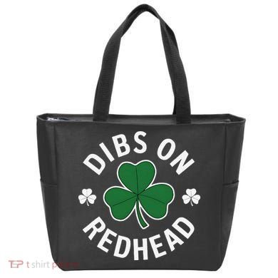 Dibs On The Redhead Shamrock St Patricks Day Tote Bag