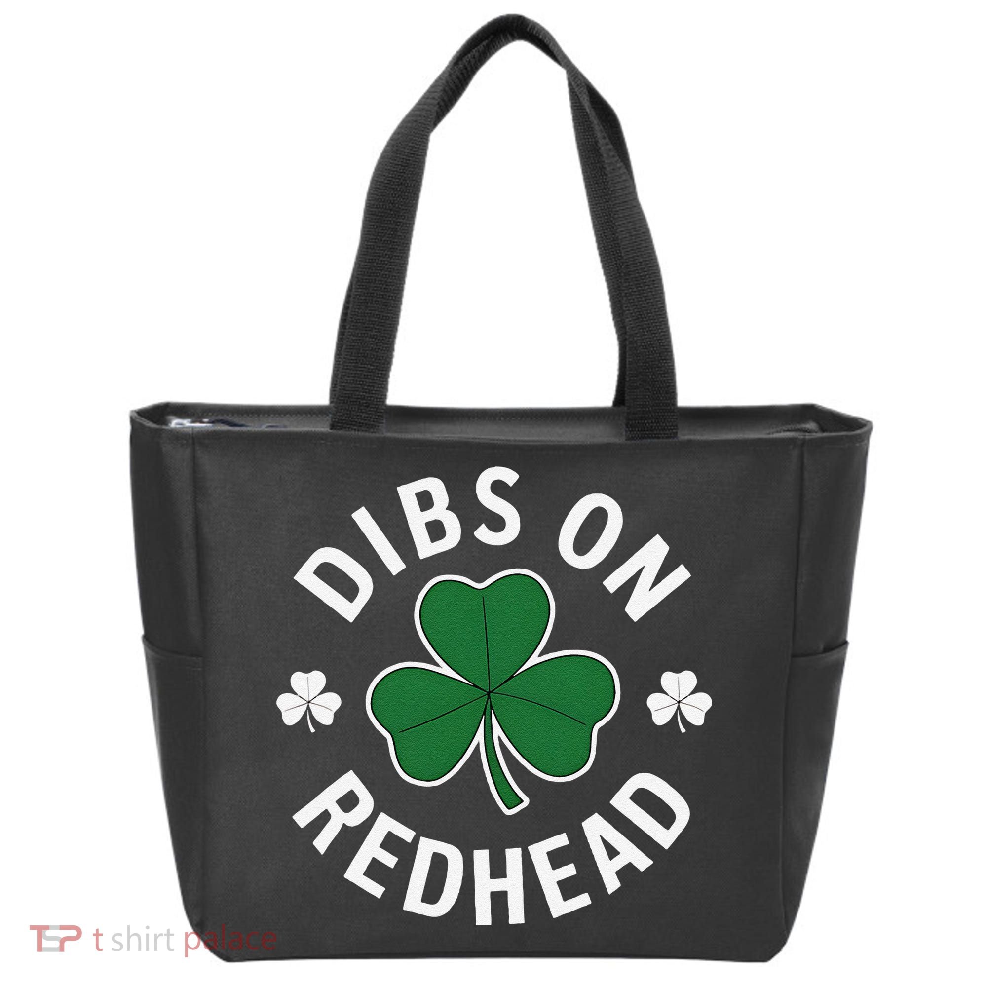 Dibs On The Redhead Shamrock St Patricks Day Tote Bag