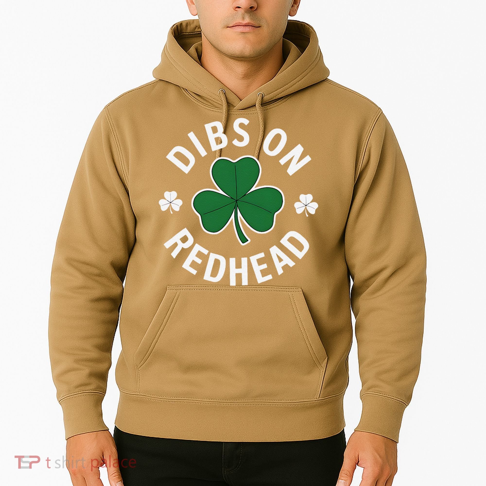 Dibs On The Redhead Shamrock St Patricks Day Hoodie