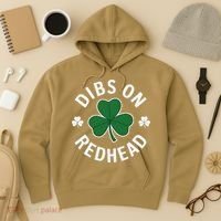 Dibs On The Redhead Shamrock St Patricks Day Hoodie thumb 3