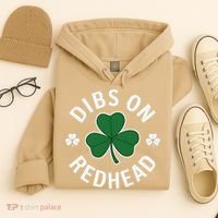 Dibs On The Redhead Shamrock St Patricks Day Hoodie thumb 4