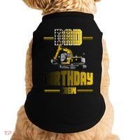 Dad Of The Birthday Crew Party Excavator Doggie Tank thumb 0