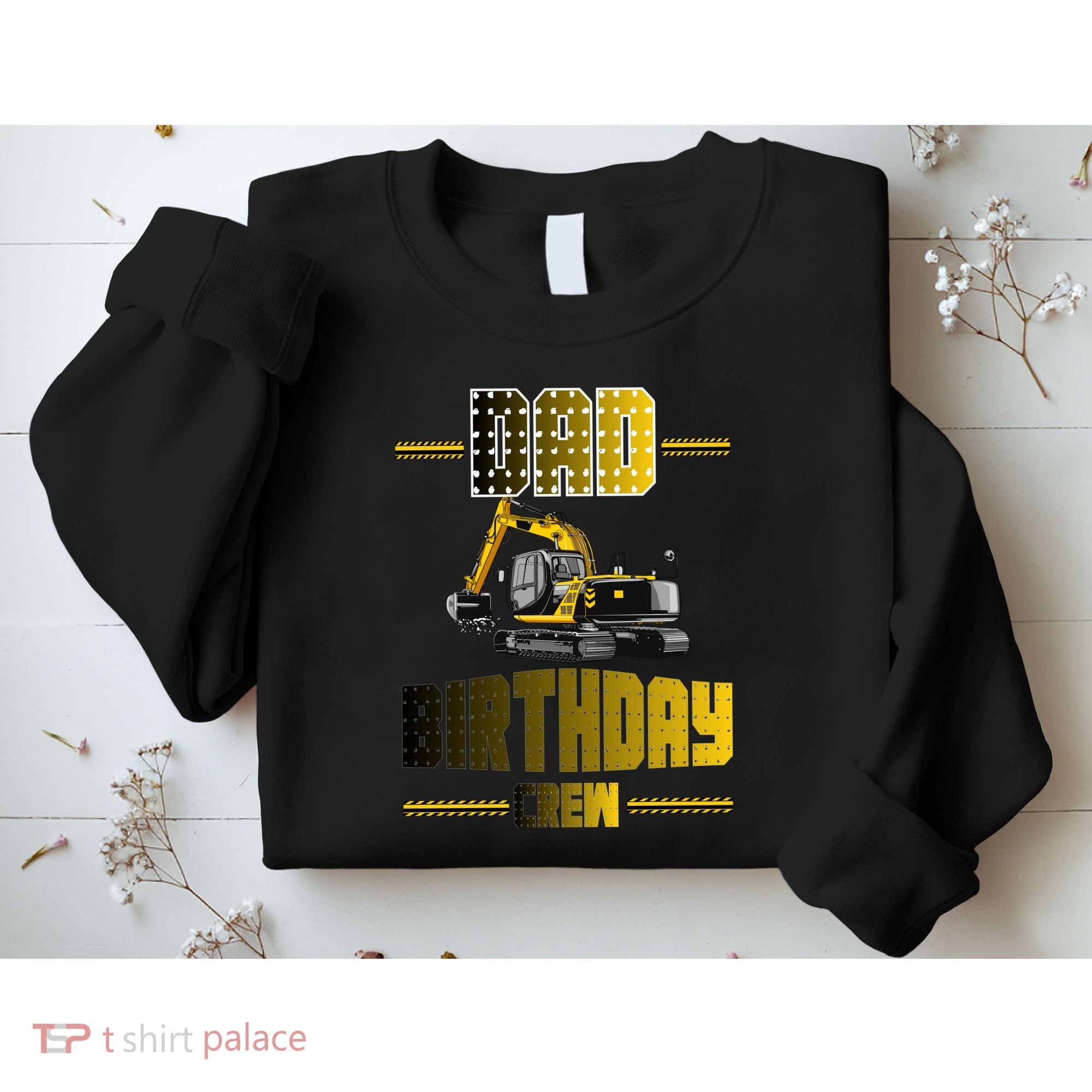 Dad Of The Birthday Crew Party Excavator Sweatshirt