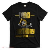Dad Of The Birthday Crew Party Excavator T-Shirt thumb 0
