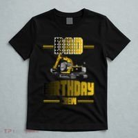 Dad Of The Birthday Crew Party Excavator T-Shirt thumb 5