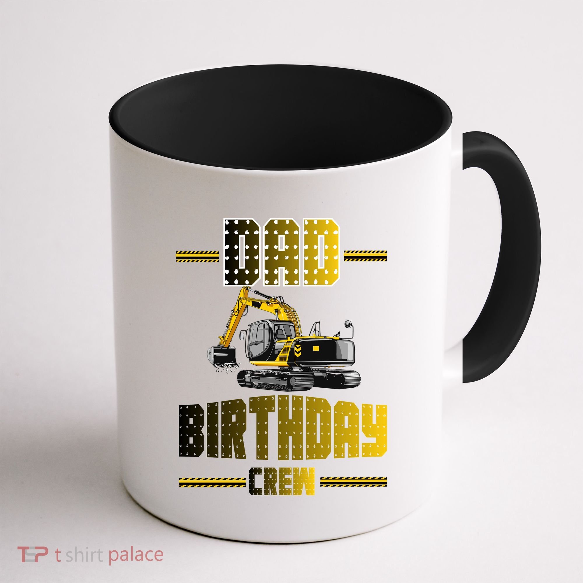 Dad Of The Birthday Crew Party Excavator Coffee Mug