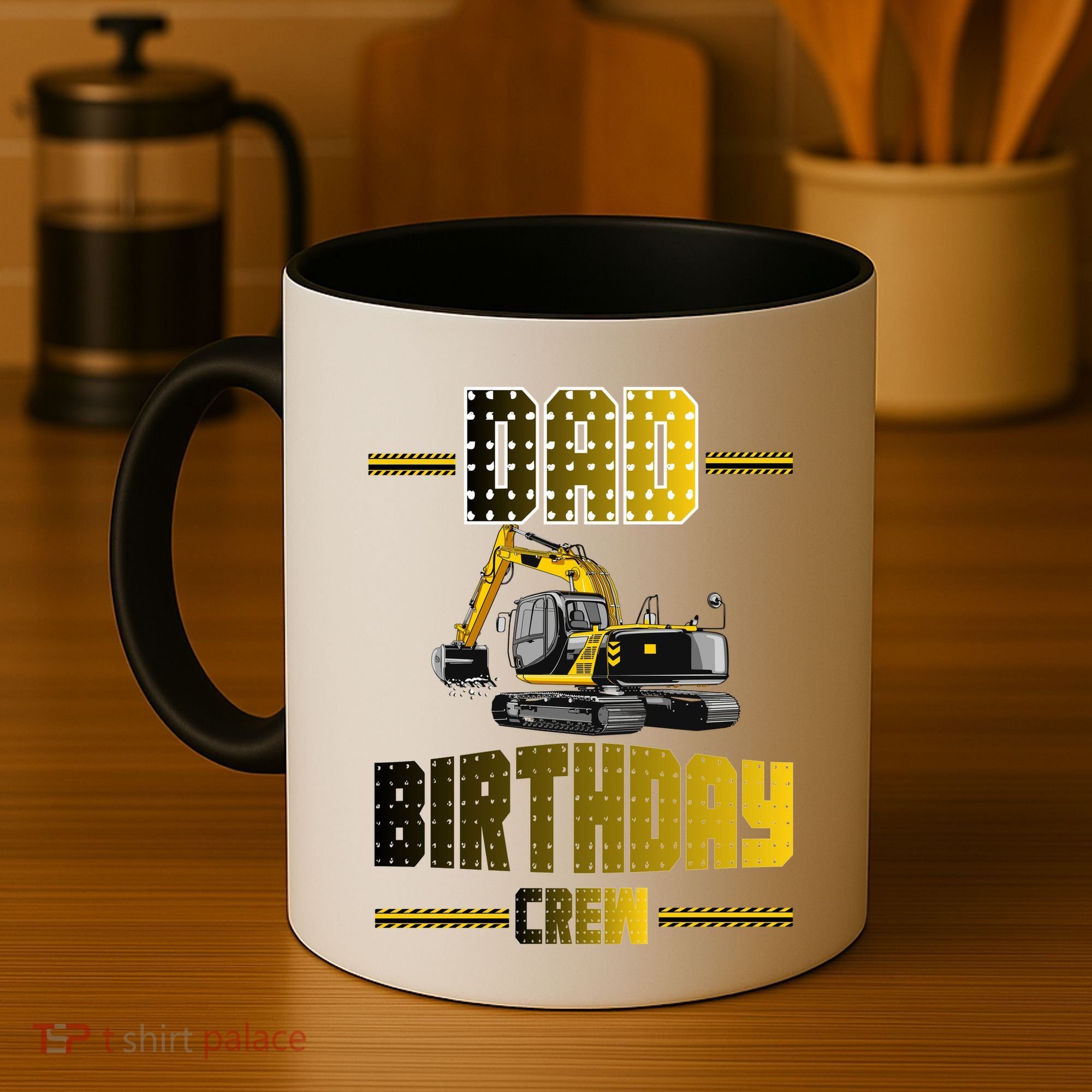 Dad Of The Birthday Crew Party Excavator Coffee Mug