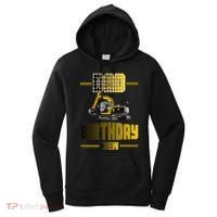 Dad Of The Birthday Crew Party Excavator Women's Hoodie thumb 0