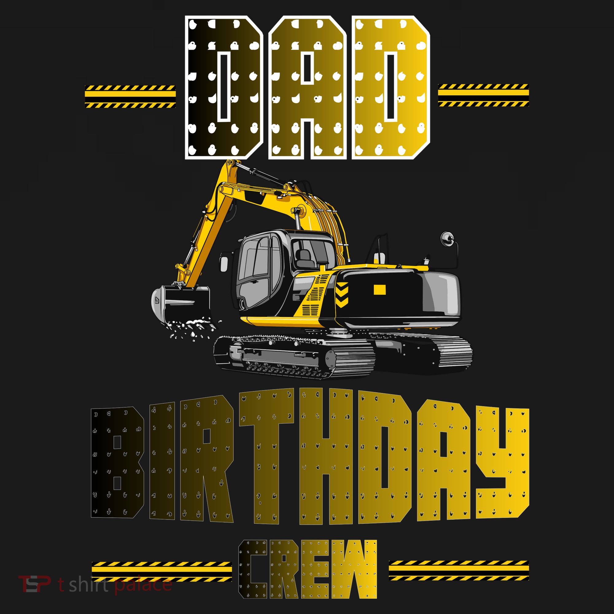 Dad Of The Birthday Crew Party Excavator Women's Hoodie