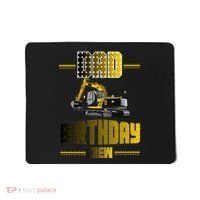 Dad Of The Birthday Crew Party Excavator Mousepad thumb 0