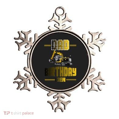 Dad Of The Birthday Crew Party Excavator Ornament