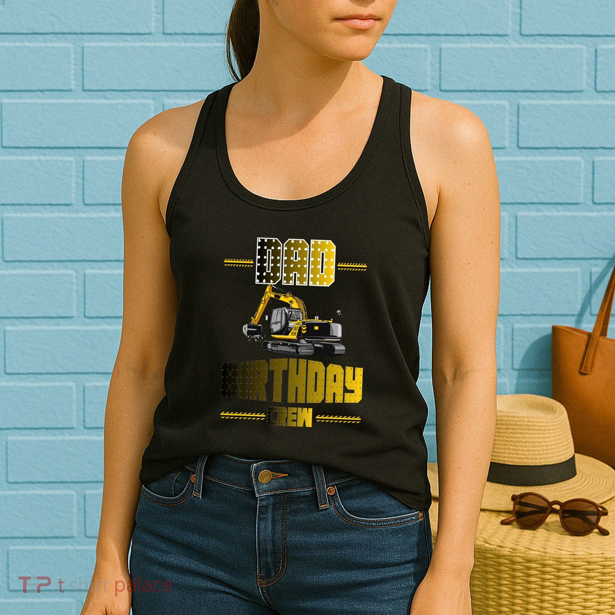 Dad Of The Birthday Crew Party Excavator Women's Tank Top