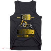 Dad Of The Birthday Crew Party Excavator Tank Top thumb 0