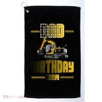 Dad Of The Birthday Crew Party Excavator Golf Towel thumb 0
