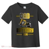 Dad Of The Birthday Crew Party Excavator Toddler T-Shirt thumb 0
