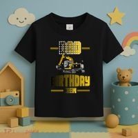 Dad Of The Birthday Crew Party Excavator Toddler T-Shirt thumb 3