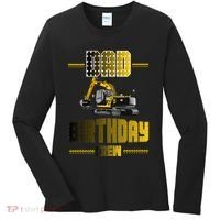 Dad Of The Birthday Crew Party Excavator Women's Long Sleeve Shirt thumb 0