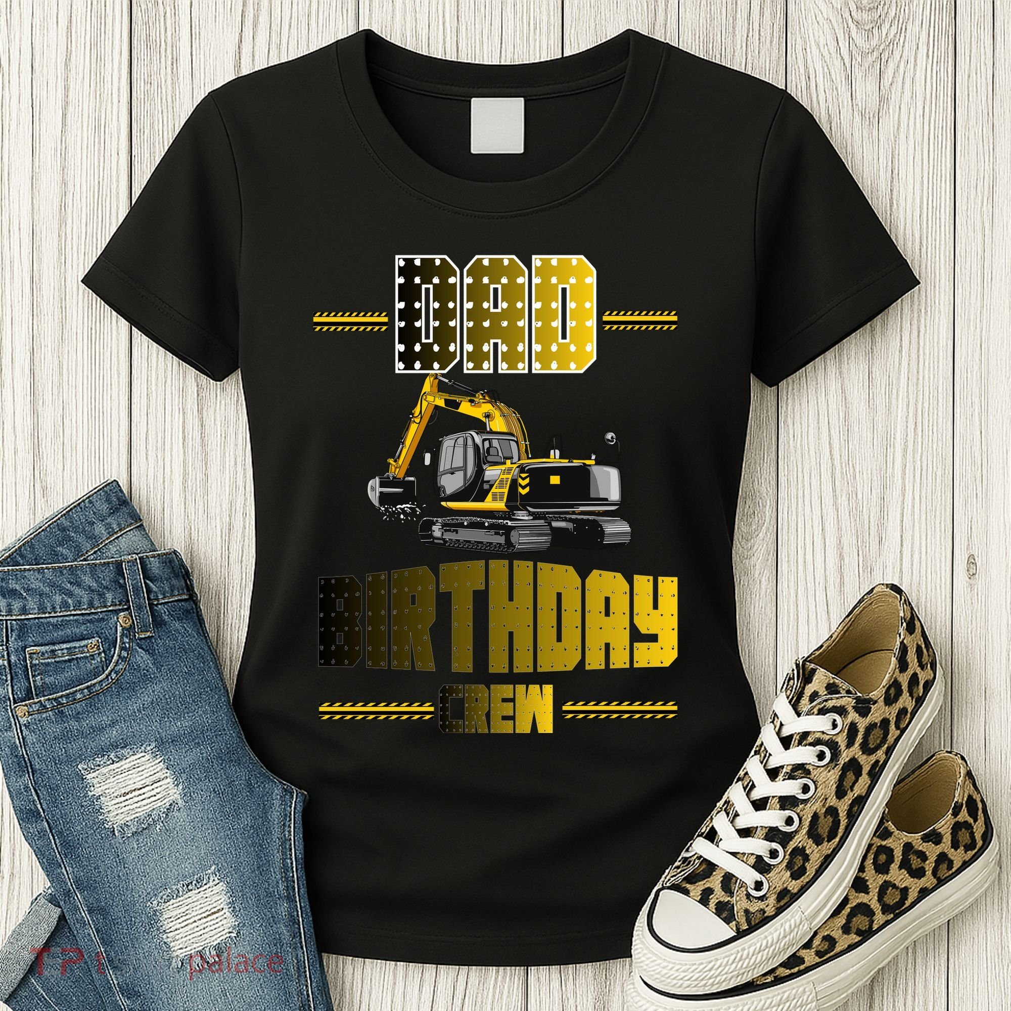Dad Of The Birthday Crew Party Excavator Women's T-Shirt