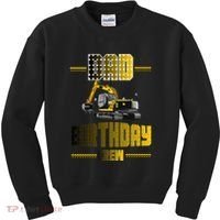 Dad Of The Birthday Crew Party Excavator Kids Sweatshirt thumb 0