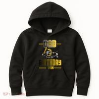 Dad Of The Birthday Crew Party Excavator Kids Hoodie thumb 0