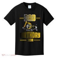 Dad Of The Birthday Crew Party Excavator Kids T-Shirt thumb 0