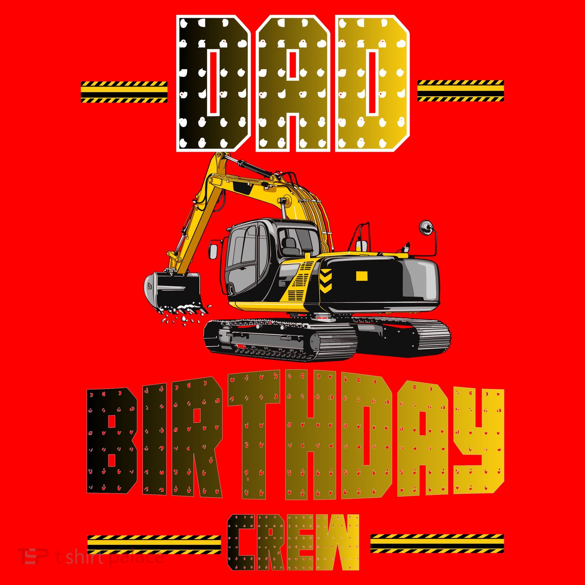Dad Of The Birthday Crew Party Excavator Santa Hat