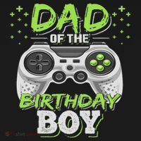 Dad Of The Birthday Boy Matching Video Gamer Birthday Party T-Shirt thumb 7