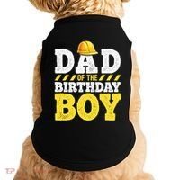Dad of the Birthday Construction Birthday Party Hat Doggie Tank thumb 0