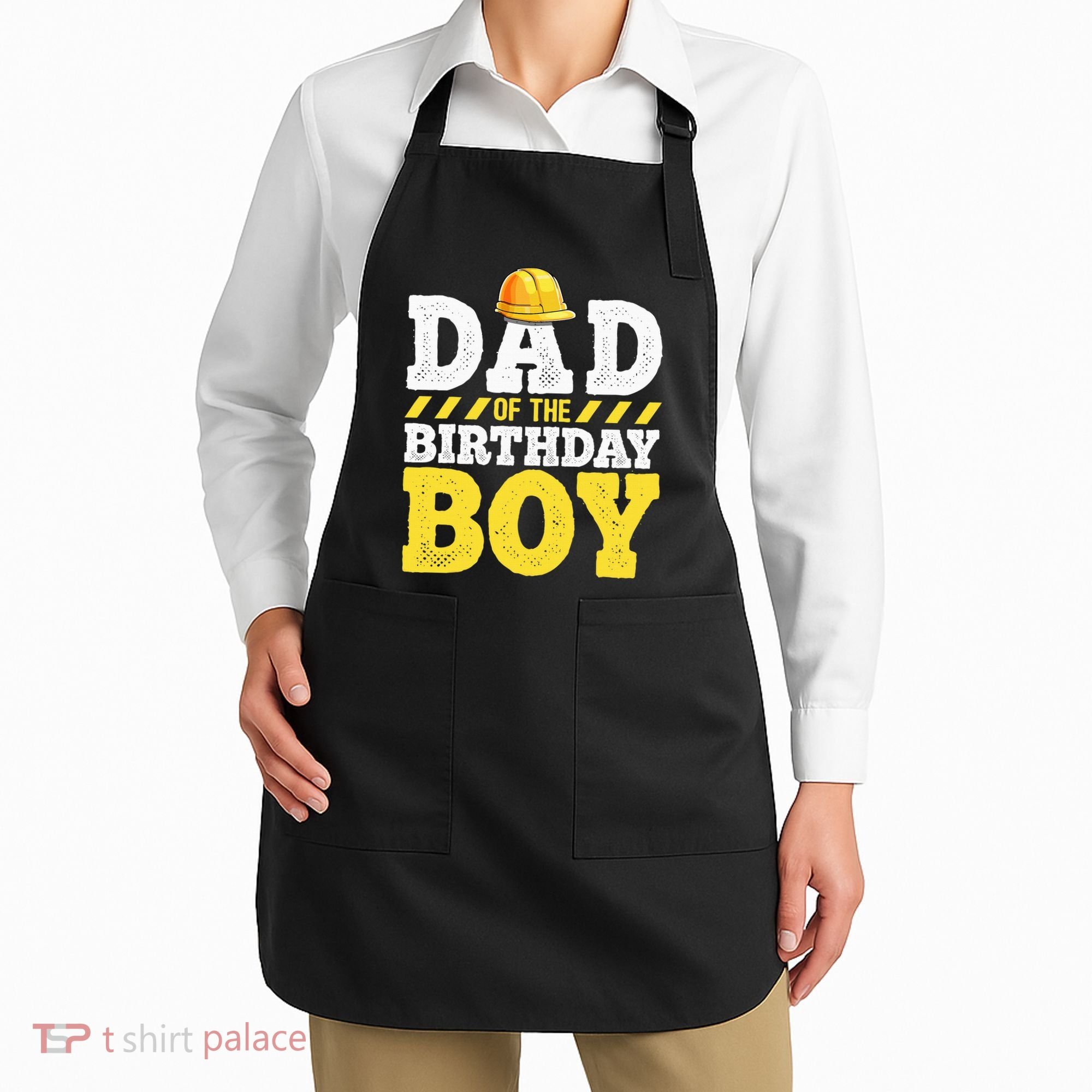 Dad of the Birthday Construction Birthday Party Hat Apron