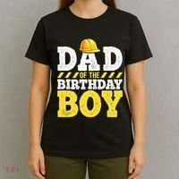 Dad of the Birthday Construction Birthday Party Hat T-Shirt thumb 4