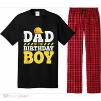 Dad of the Birthday Construction Birthday Party Hat Pajama Set thumb 0