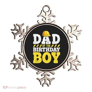 Dad of the Birthday Construction Birthday Party Hat Ornament