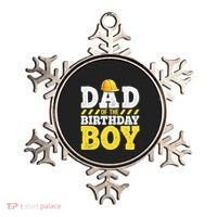 Dad of the Birthday Construction Birthday Party Hat Ornament thumb 0
