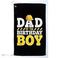 Dad of the Birthday Construction Birthday Party Hat Golf Towel thumb 0