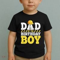 Dad of the Birthday Construction Birthday Party Hat Toddler T-Shirt thumb 2