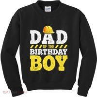 Dad of the Birthday Construction Birthday Party Hat Kids Sweatshirt thumb 0