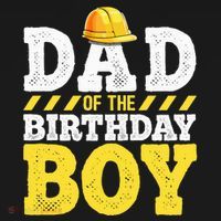 Dad of the Birthday Construction Birthday Party Hat Kids Sweatshirt thumb 2