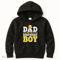 Dad of the Birthday Construction Birthday Party Hat Kids Hoodie thumb 0