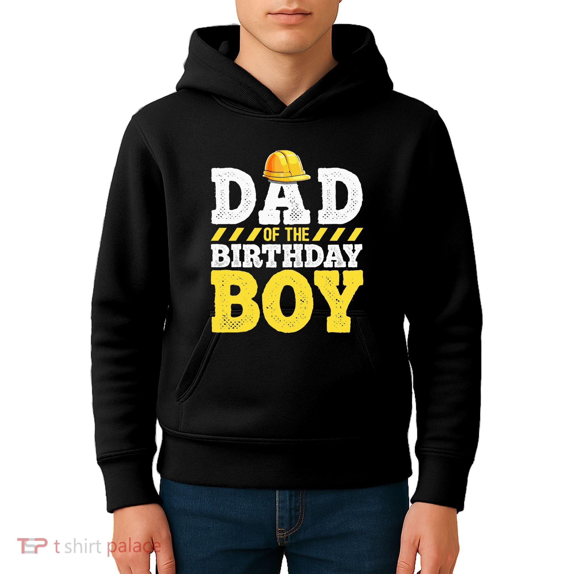 Dad of the Birthday Construction Birthday Party Hat Kids Hoodie