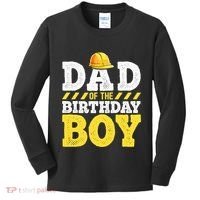 Dad of the Birthday Construction Birthday Party Hat Kids Long Sleeve Shirt thumb 0