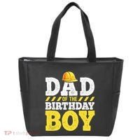 Dad of the Birthday Construction Birthday Party Hat Tote Bag thumb 0
