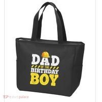 Dad of the Birthday Construction Birthday Party Hat Tote Bag thumb 3