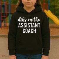 Dibs On The Assistant Coach Funny Sports Coach Kids Hoodie thumb 3