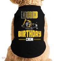 Dad Of The Birthday Crew Party Excavator Doggie Tank thumb 0