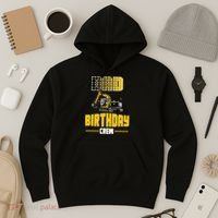 Dad Of The Birthday Crew Party Excavator Hoodie thumb 3