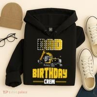 Dad Of The Birthday Crew Party Excavator Hoodie thumb 4