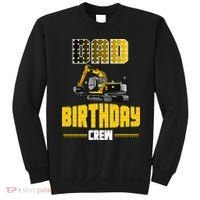 Dad Of The Birthday Crew Party Excavator Sweatshirt thumb 0
