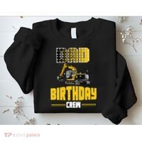 Dad Of The Birthday Crew Party Excavator Sweatshirt thumb 2