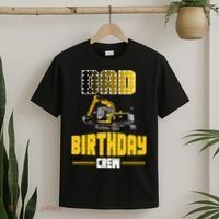 Dad Of The Birthday Crew Party Excavator T-Shirt thumb 2