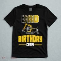 Dad Of The Birthday Crew Party Excavator T-Shirt thumb 5